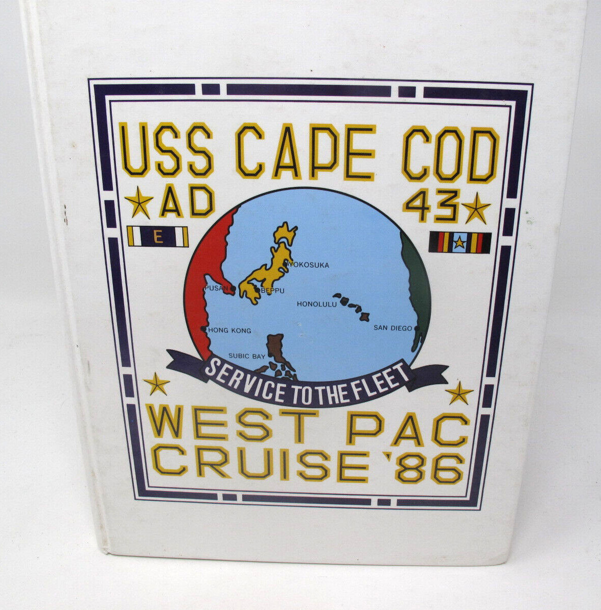 USS CAPE COD AD-43 1986 WESTPAC CRUISE BOOK Hong Kong