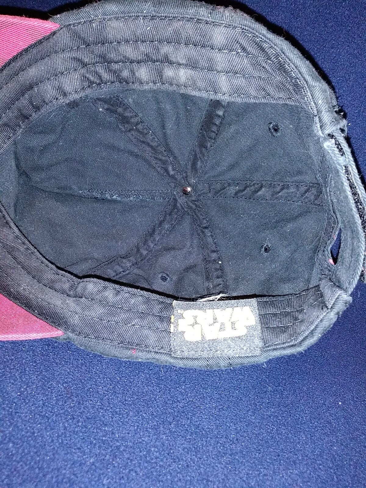 Unique Star Wars Darth Vader Hat Cap Distressed Black Red Stitching Brim Red