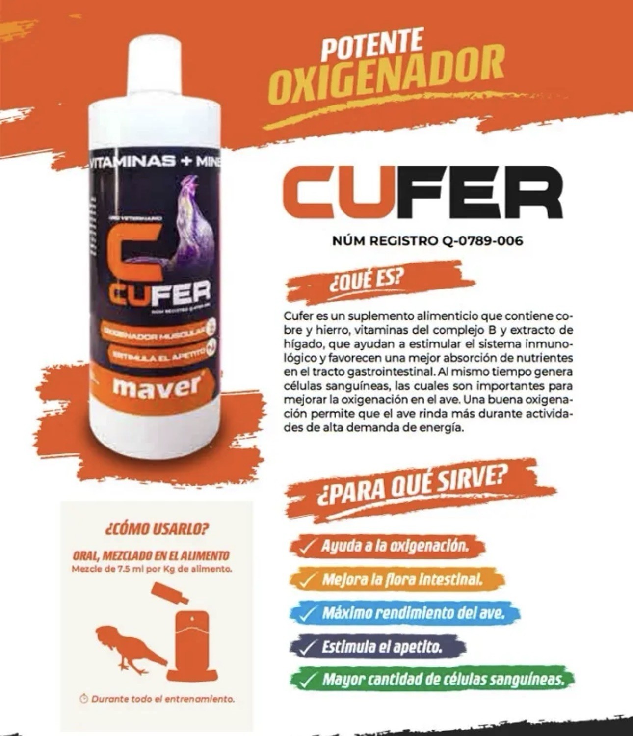 Cufer By Maver For Poultry 500ml