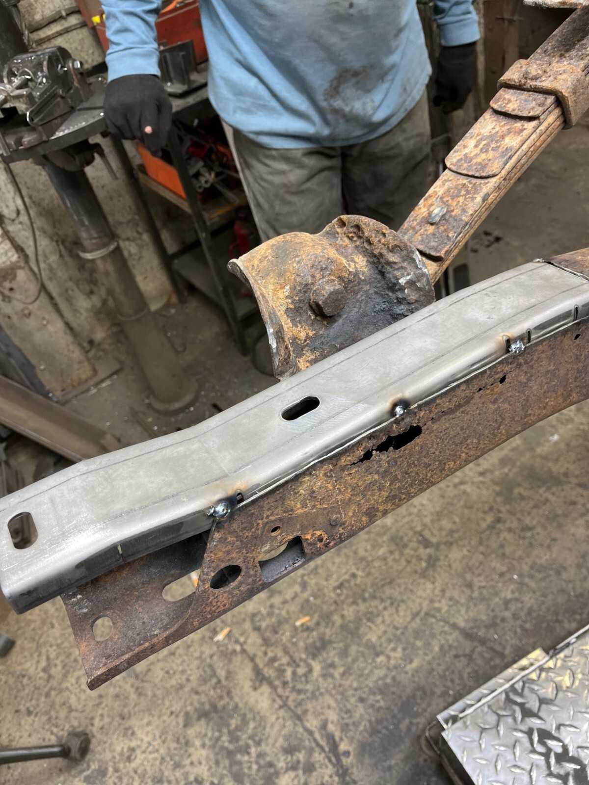 Early Bronco bottom Frame Repair 17" section 66-77 Ford 10 Gauge Steel New