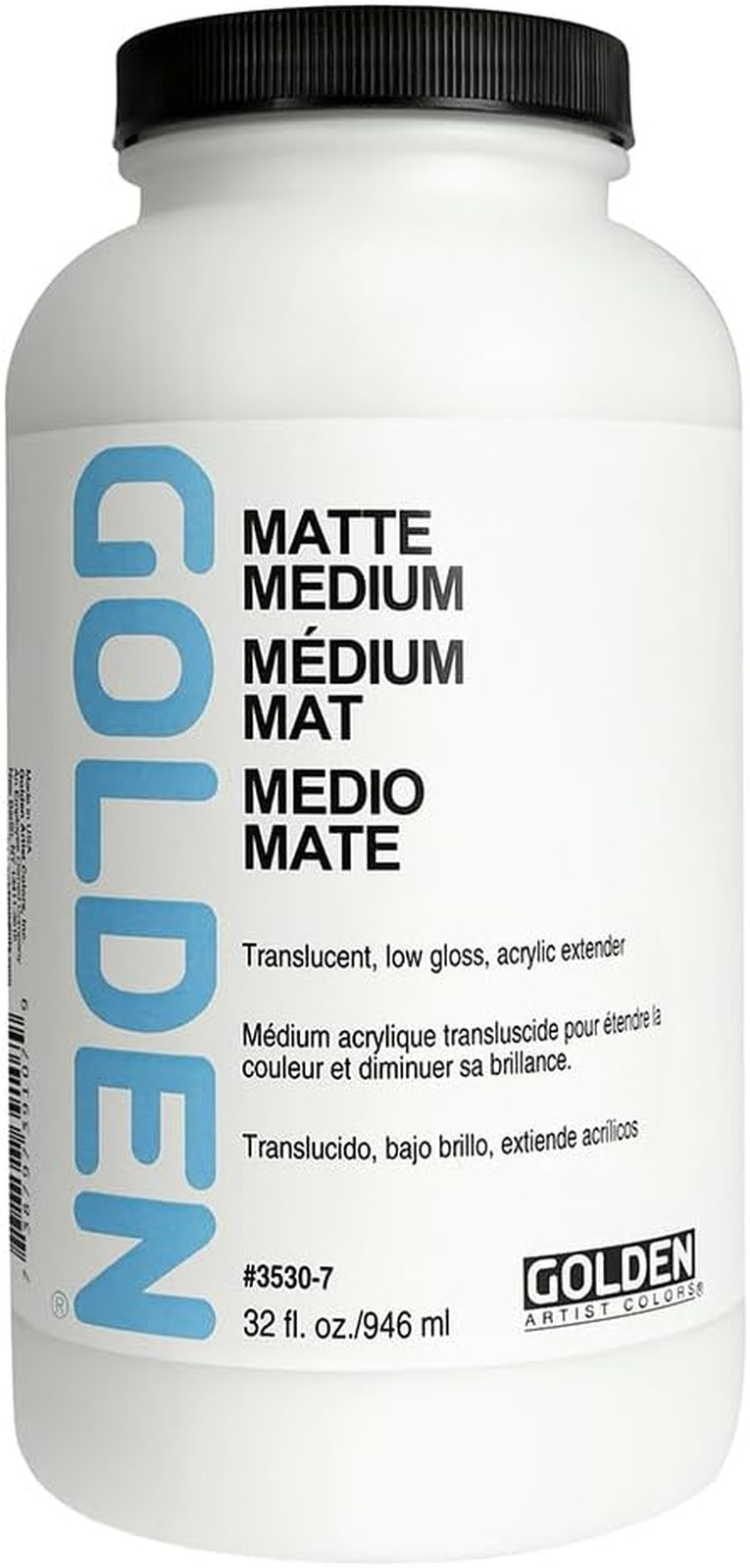 Matte Medium by , 32 Fl. Oz. Jar, Professional Acrylic Medium, Semi-Transparent