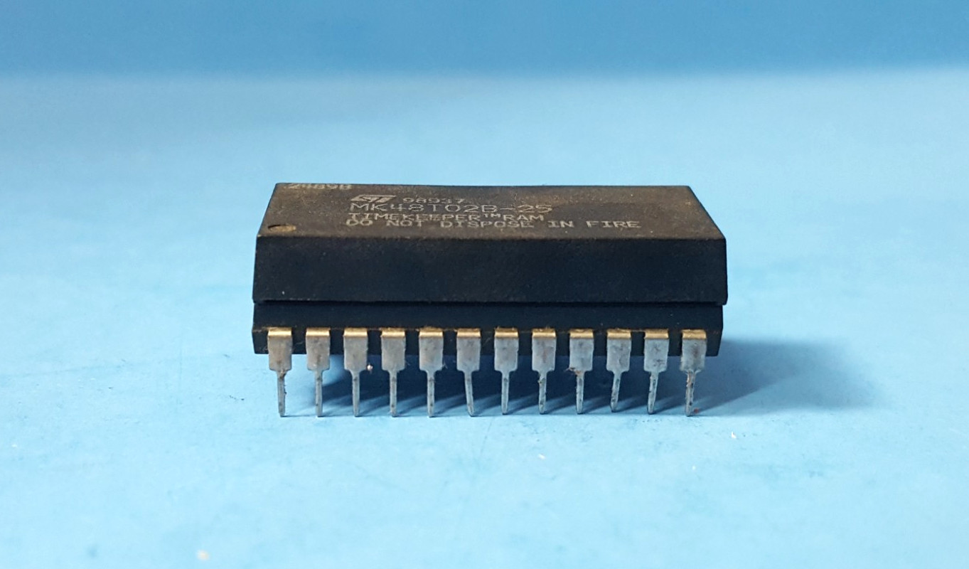 ONE- IC TIMER, PDIP24, STMicroelectronics, TIMEKEEPER SRAM, MK48T02B-25