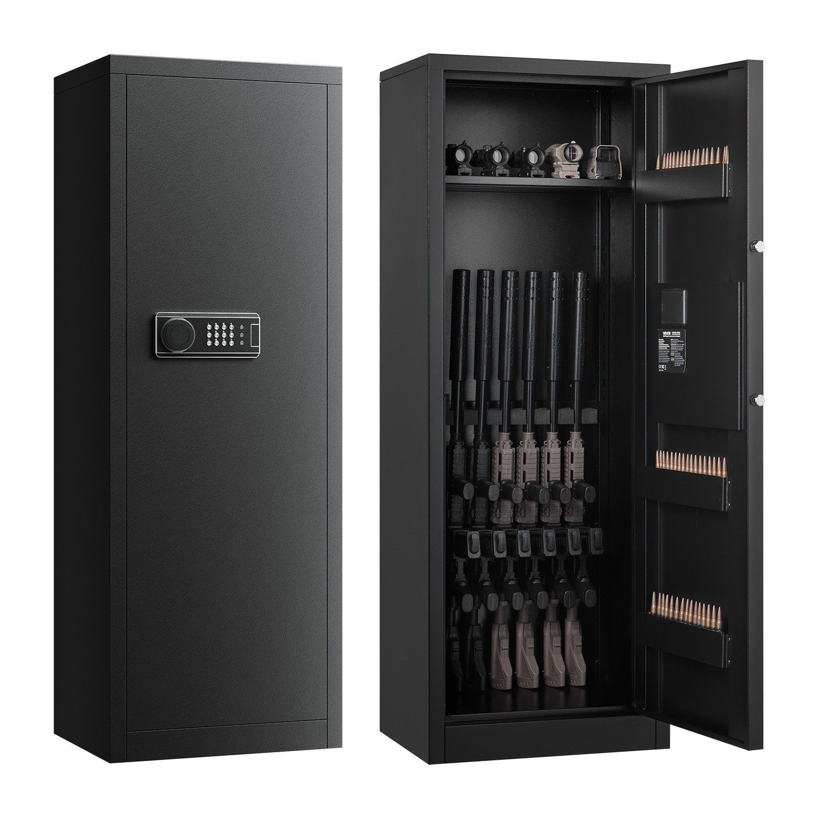 Uimoso 6-8 Gun Safe Long Gun Cabinet for Rifles & Pistols with Key and Password