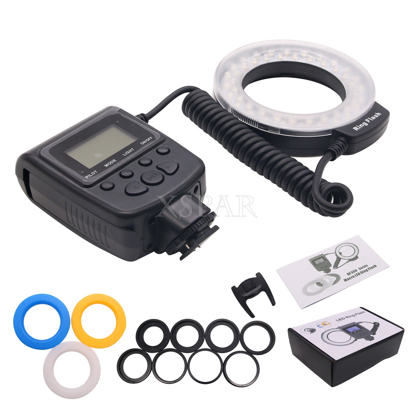 Macro LED Ring Flash Light Speedlight Speedlite for Canon Nikon Sony Panasonic-