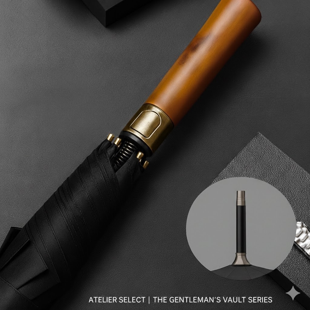 Atelier Select | The Gentleman's Vault: Straight-Handle Executive Umbrella