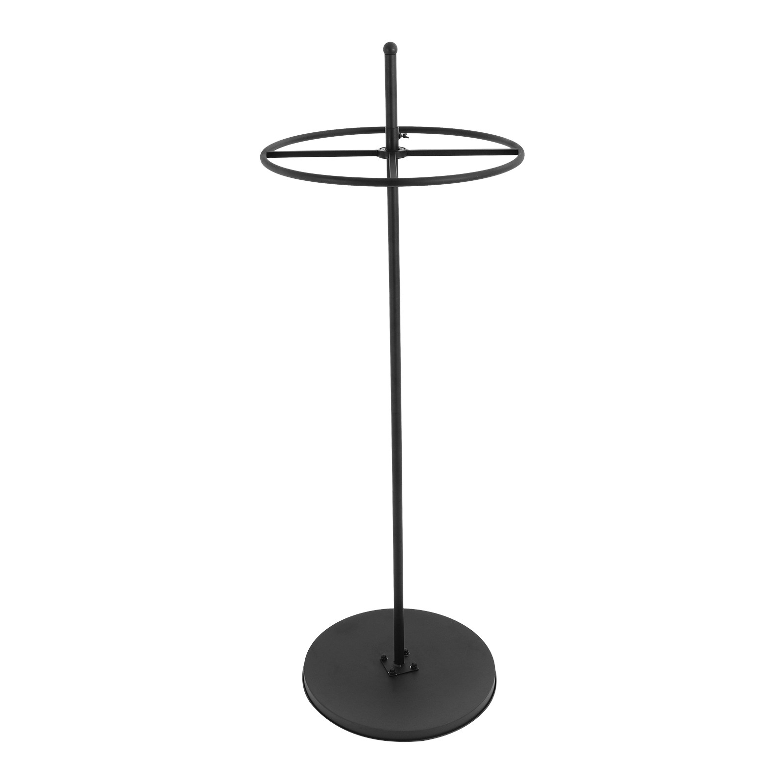Steel Floor Standing Clothing Display Stand Black Modern Round Garment Rack