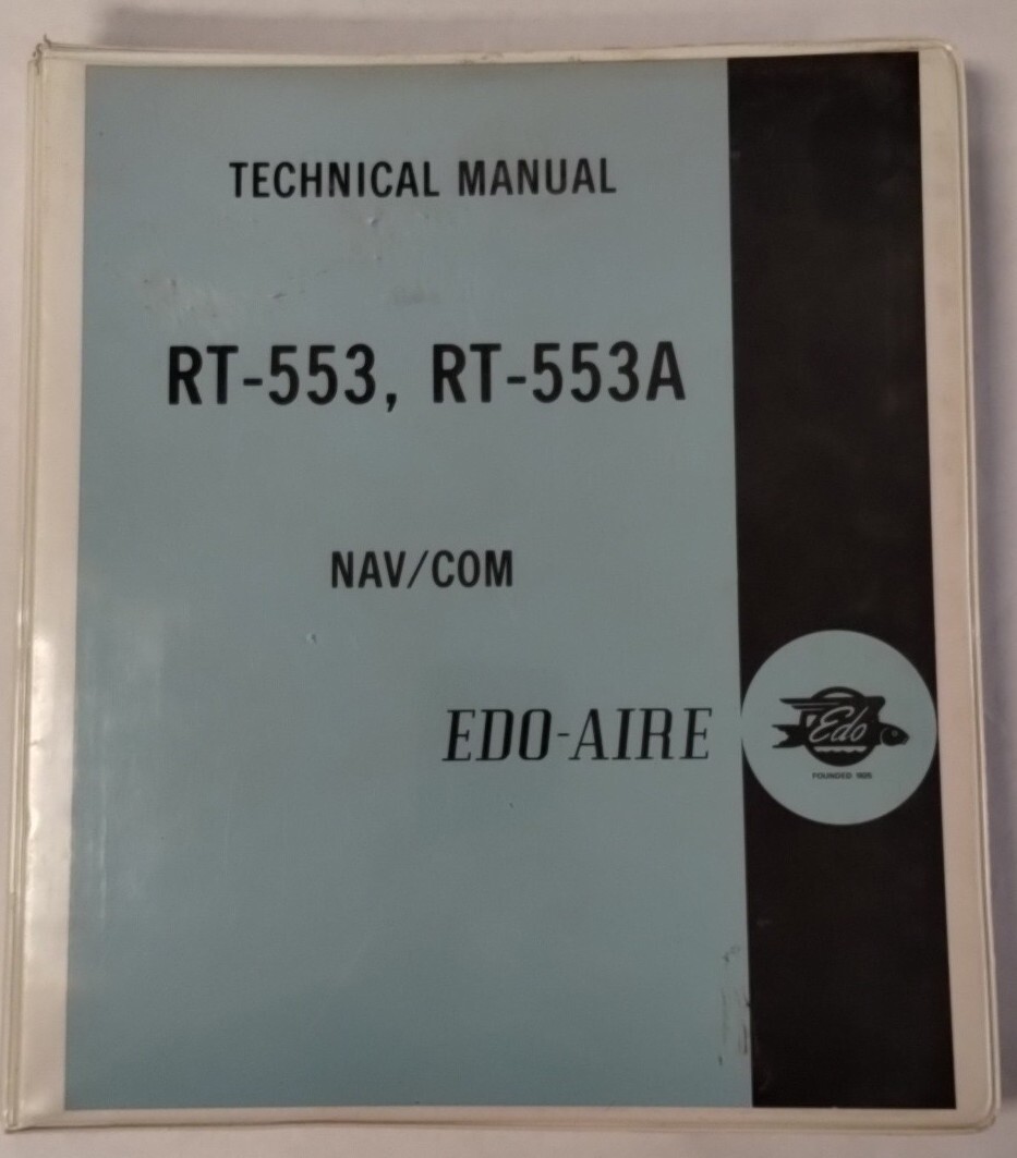 Edo-Aire RT-553, RT-553A NAV/COM System Technical Manual-Original