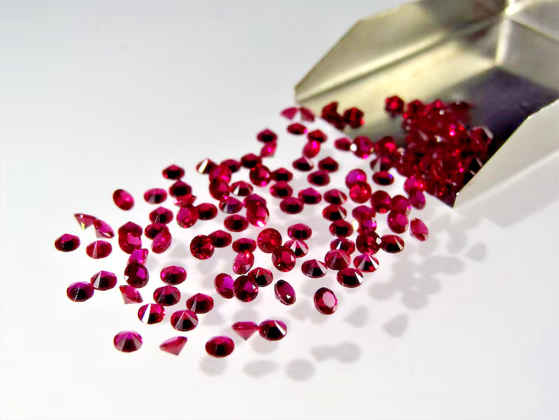 20 Pcs Natural Red Ruby Round Cut 5 mm Loose Gemstone IDGL Certified R 765342