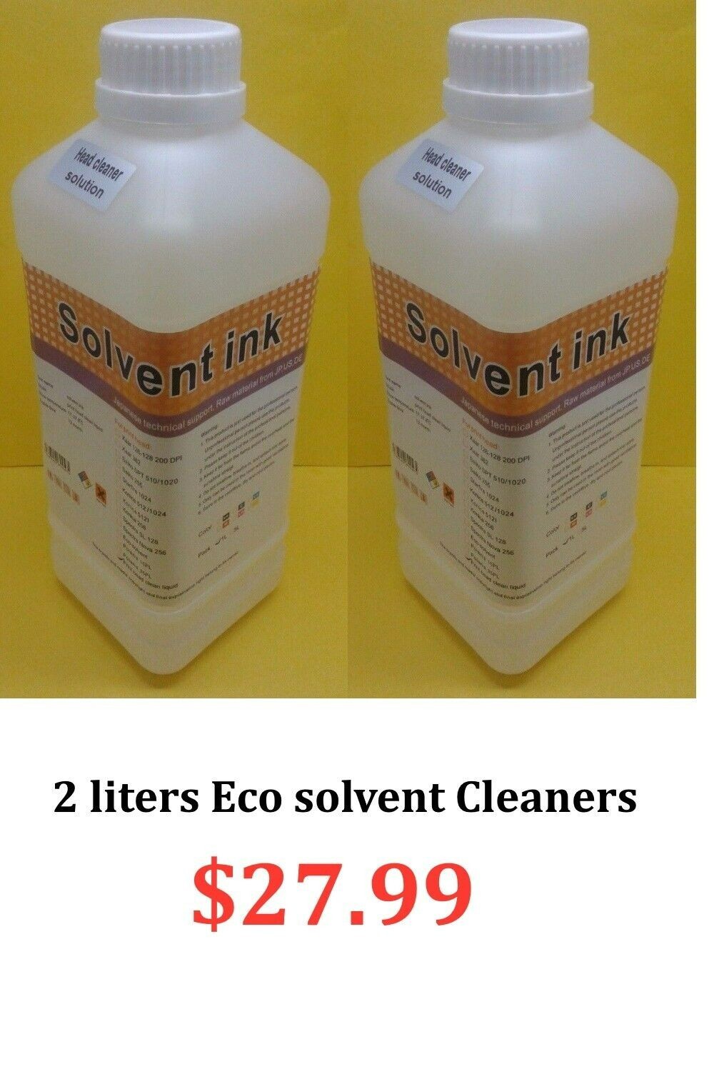 Eco Solvent Cleaner Cleaning Solution Roland Mutoh Mimaki DX XP600 2 L USA Ship