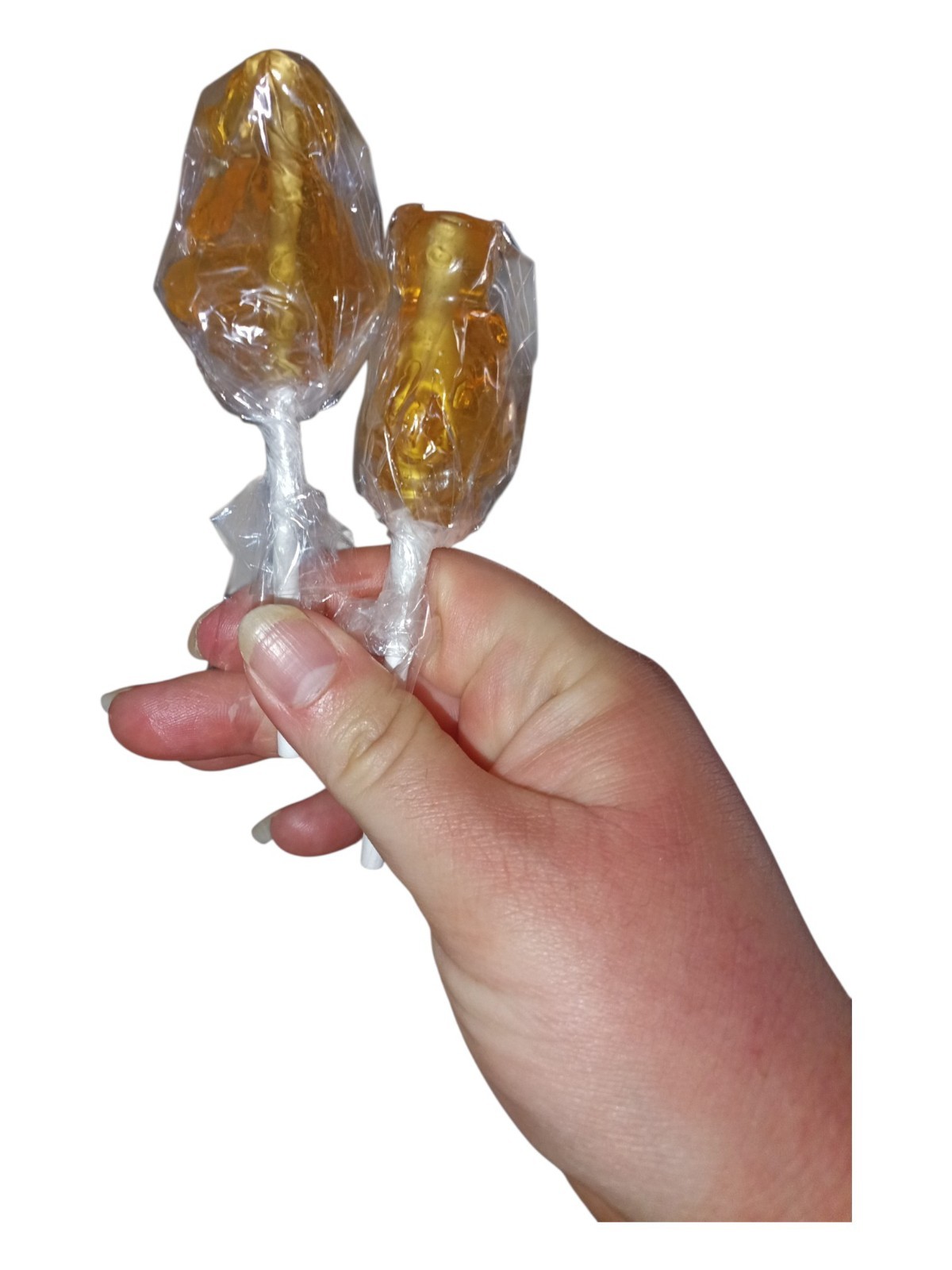Golden Yellow Bear Shaped Lollipops