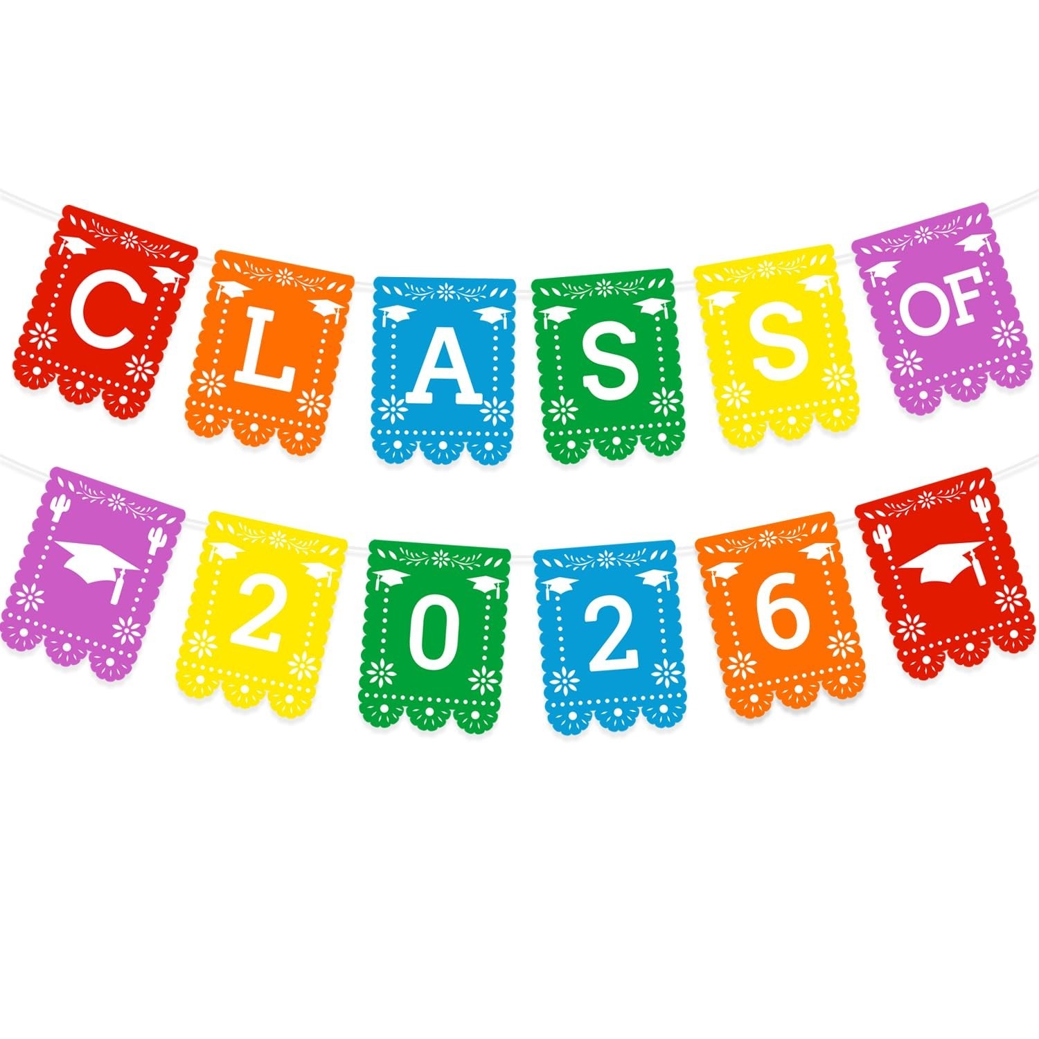 Mexican Graduation Banner Fiesta Theme Class Of 2026 Garland Grad Cap College...