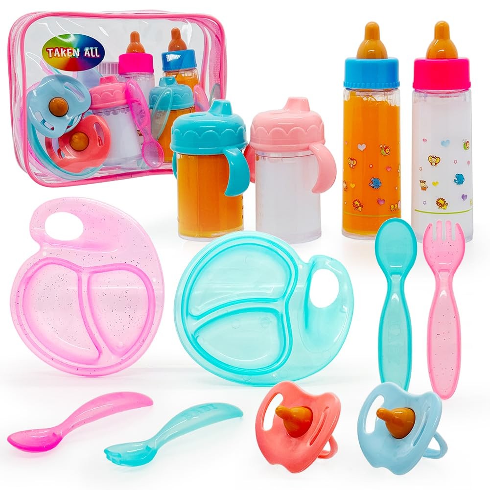 Baby Doll Accessories Magic Bottle set Disappearing Milk Juice Red