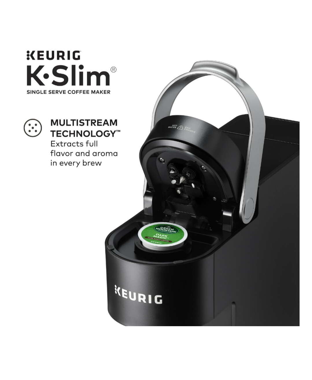 Keurig K-Slim Single Serve K-Cup Pod Coffee Maker - Black