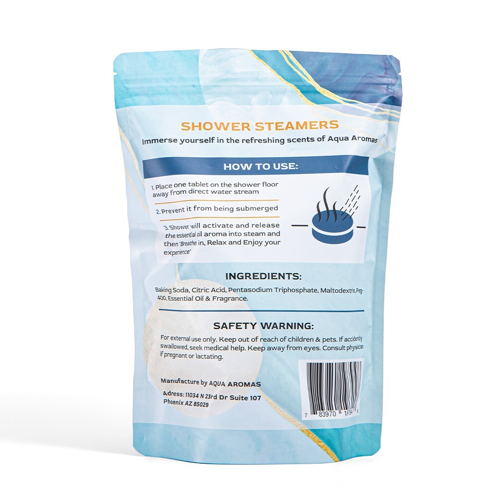 Aqua Aromas Shower Eucalyptus Steamers - Aromatherapy Shower Bombs, 15 count