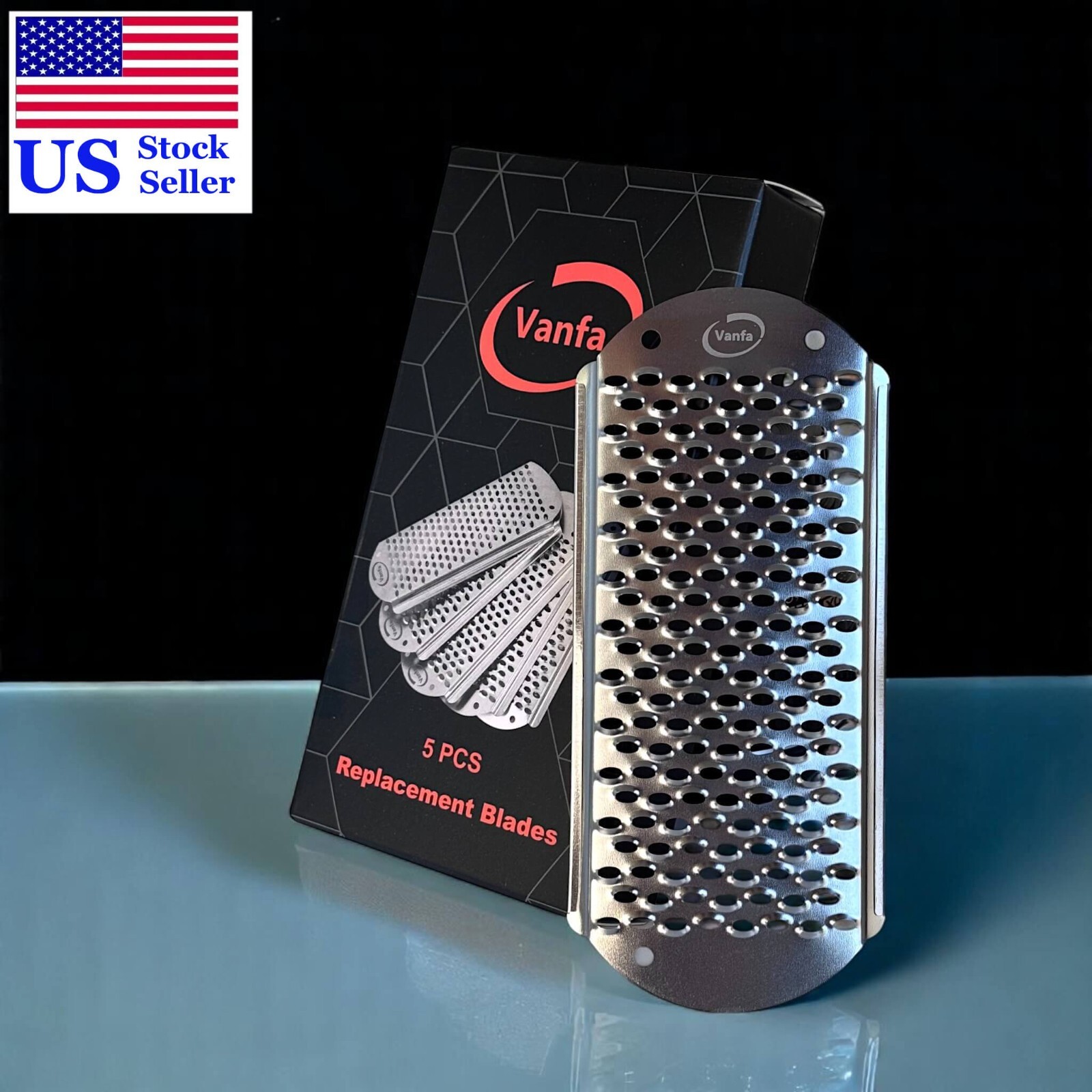 Vanfa Pedicure Foot File Callus Remover - Replacement blades #79018 (Pack of 5)