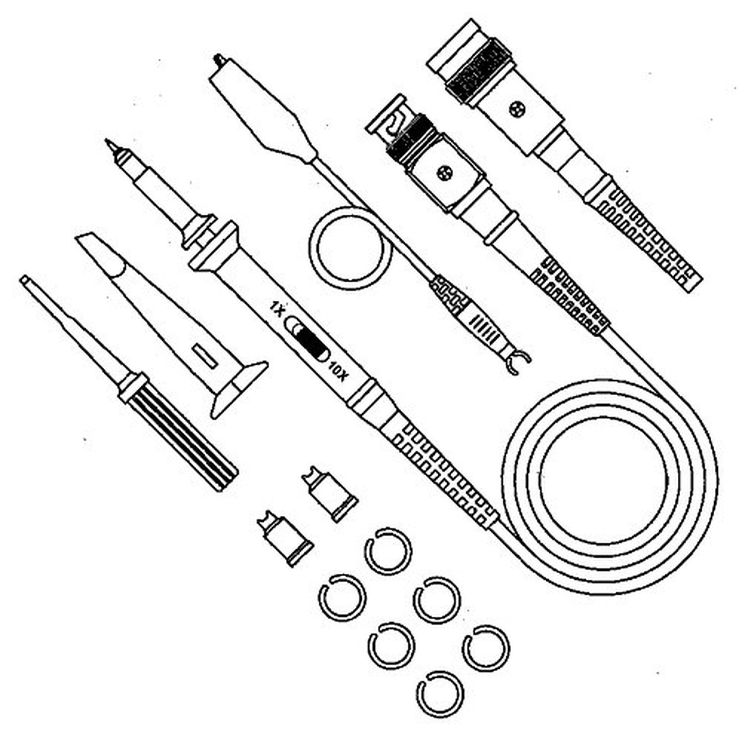 100Mhz Oscilloscope Probe [2 sets] w/accessories kit