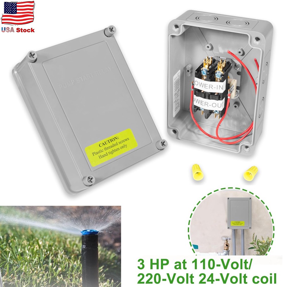 1522 Pump Start Relay (housing), 3 HP, 110V/220V, 24V Coil for Stimulation Syste