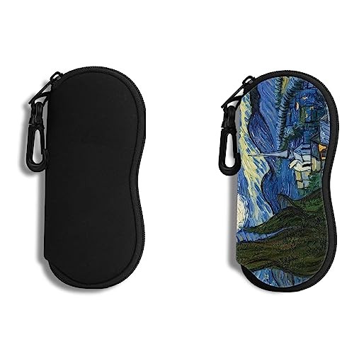Sunglasses Case Ultra Light Neoprene One Size 2 3c-2pcs-black + Starry Night