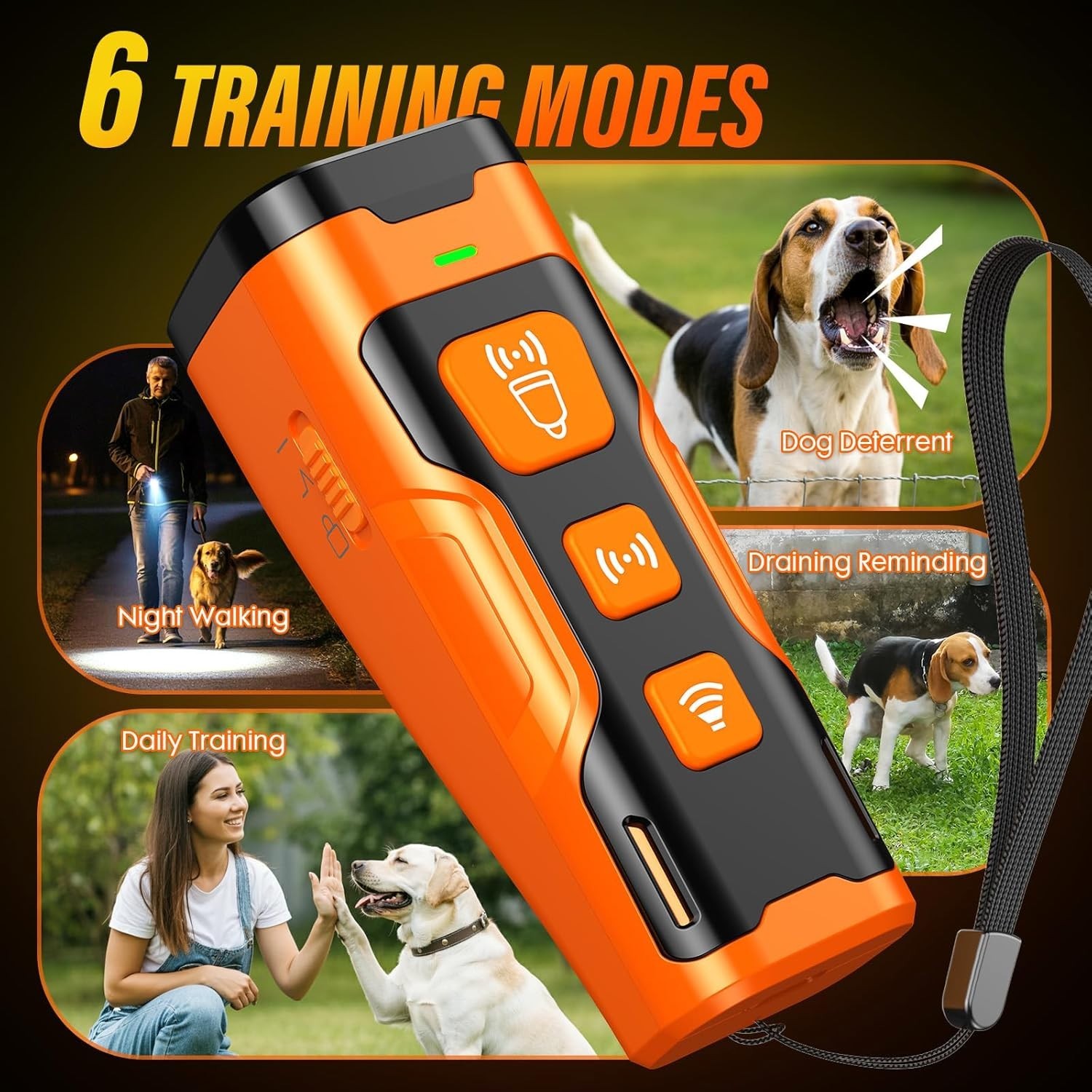 Versatile 6-Mode Dog Behavior Corrector