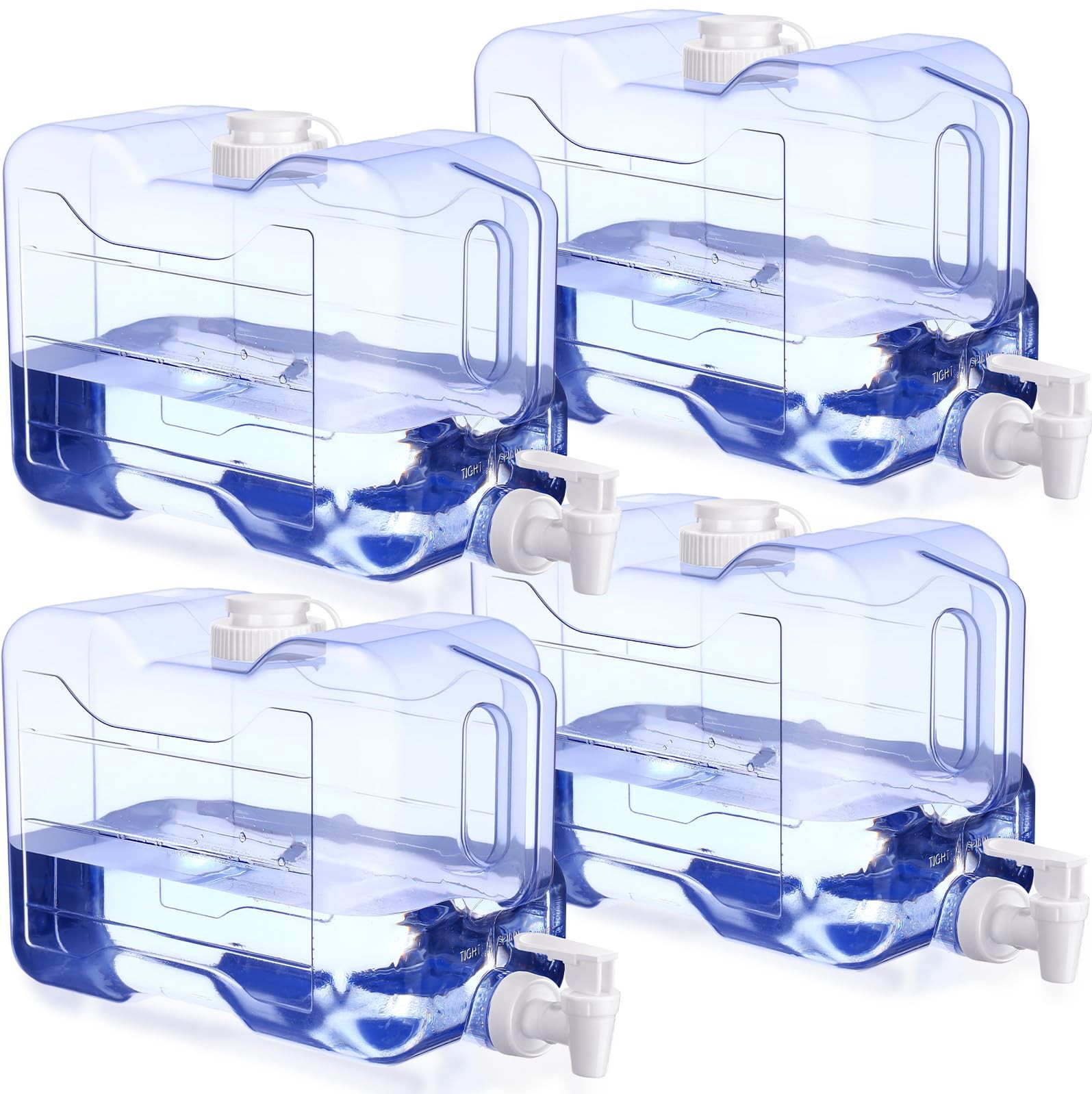4 Pcs Drink Dispenser for Fridge Refrigerator Plastic Reusable Water Dispense...
