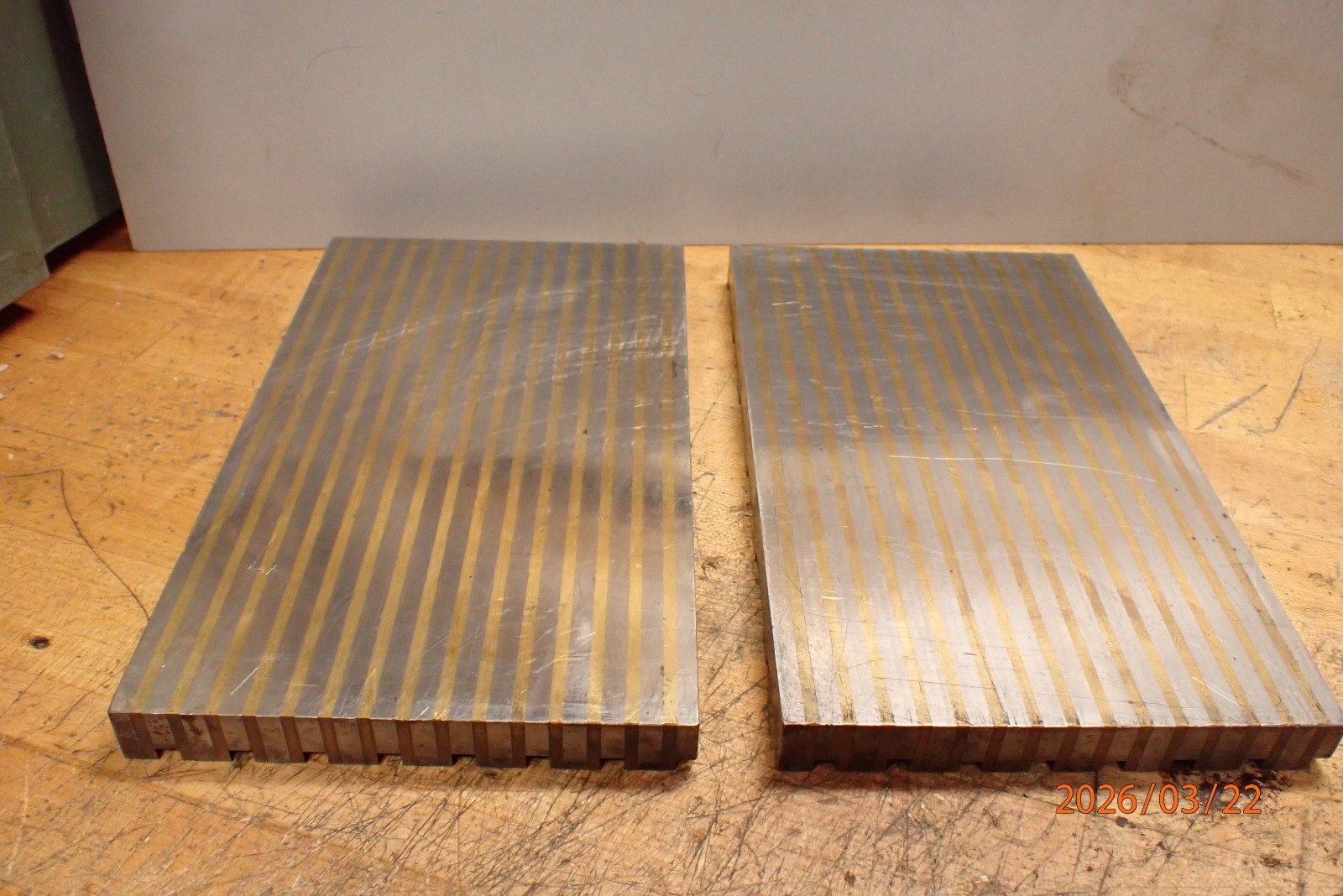 2 OLDER BROWN AND SHARPE 824A MAGNETIC TRANSFER PLATES FOR SURFACE GRINDER