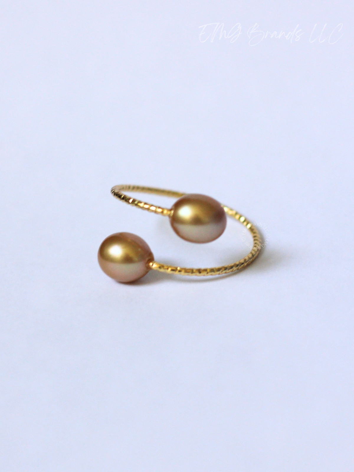 Deep Golden Pearl Bypass Ring