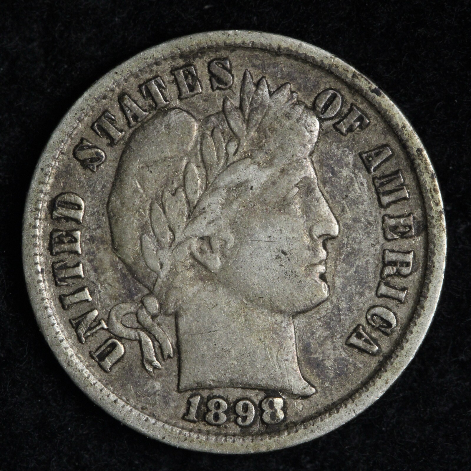 1898 Barber Silver Dime CHOICE XF E168 SNM
