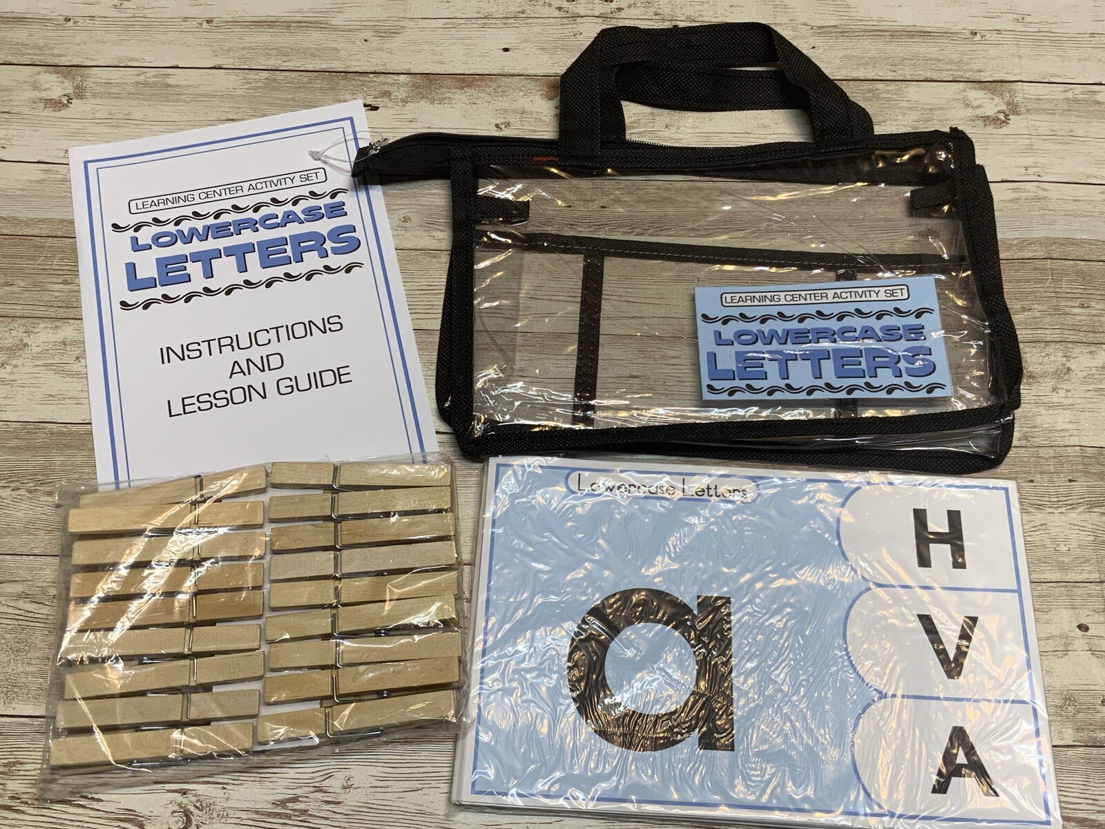 Learning Center Activity Set - Lowercase Letters- Clothespin Learning Center