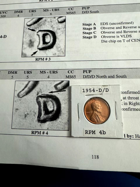 1954-D/D/D North and South Lincoln Wheat cent UNC RD RPM 4 Really Nice