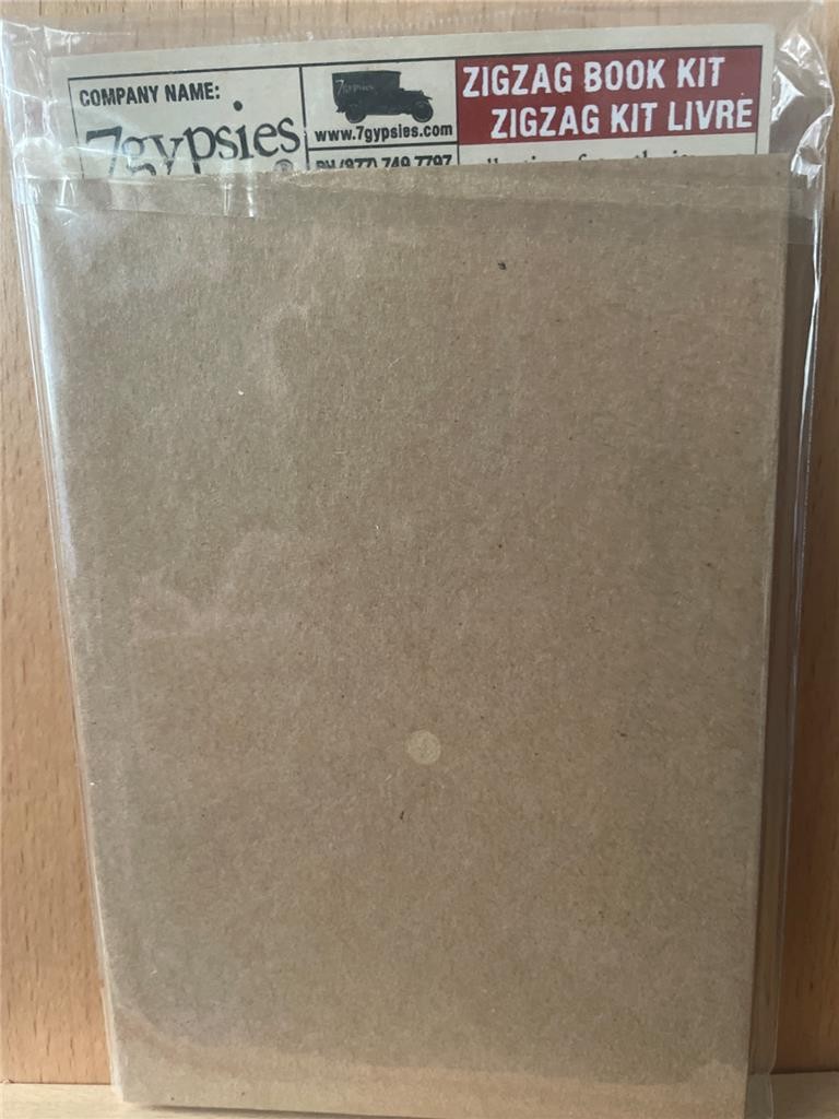 New 7GYPSIES APPROX   4.5 X 6.5"  ZIGZAG BOOK KIT  album with MANILLA sheets