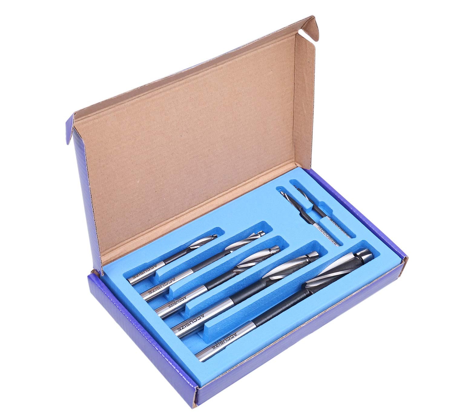 H.S.S. Solid Cap Screw Counterbore Set, 3 Flute, Straight Shank, 7 Pc, 508S-0007