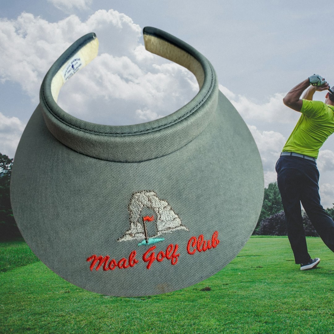 VTG Moab Golf Club Women's Visor Utah Course Sun Protection Usa 1990s
