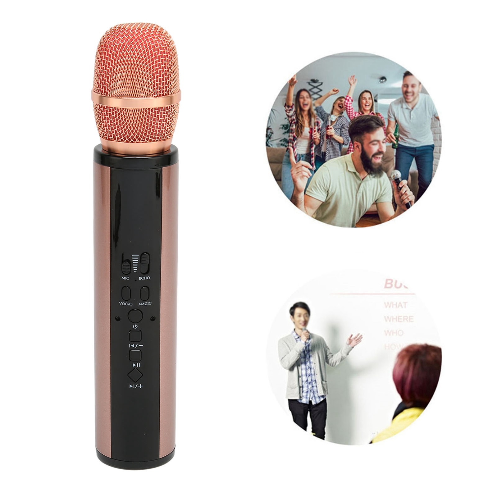 Bluetooth Handheld Microphone Noise Reduction Stereo Wireless Karaoke Mic With