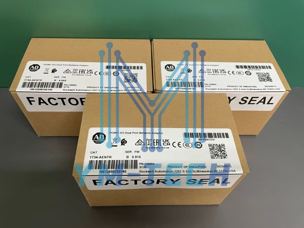 New Factory Sealed AB 1734-AENTR /B Point I/O Dual Port Adaptor Module 1734AENTR