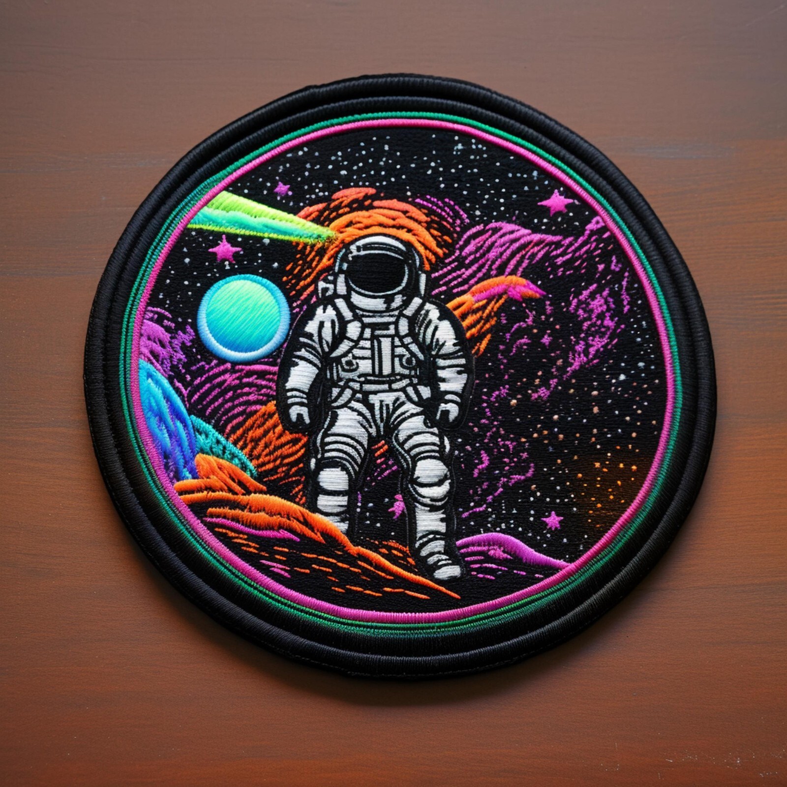 Astronaut Patch Iron-on Applique Planet Stars Universe  Space Exploration Badge