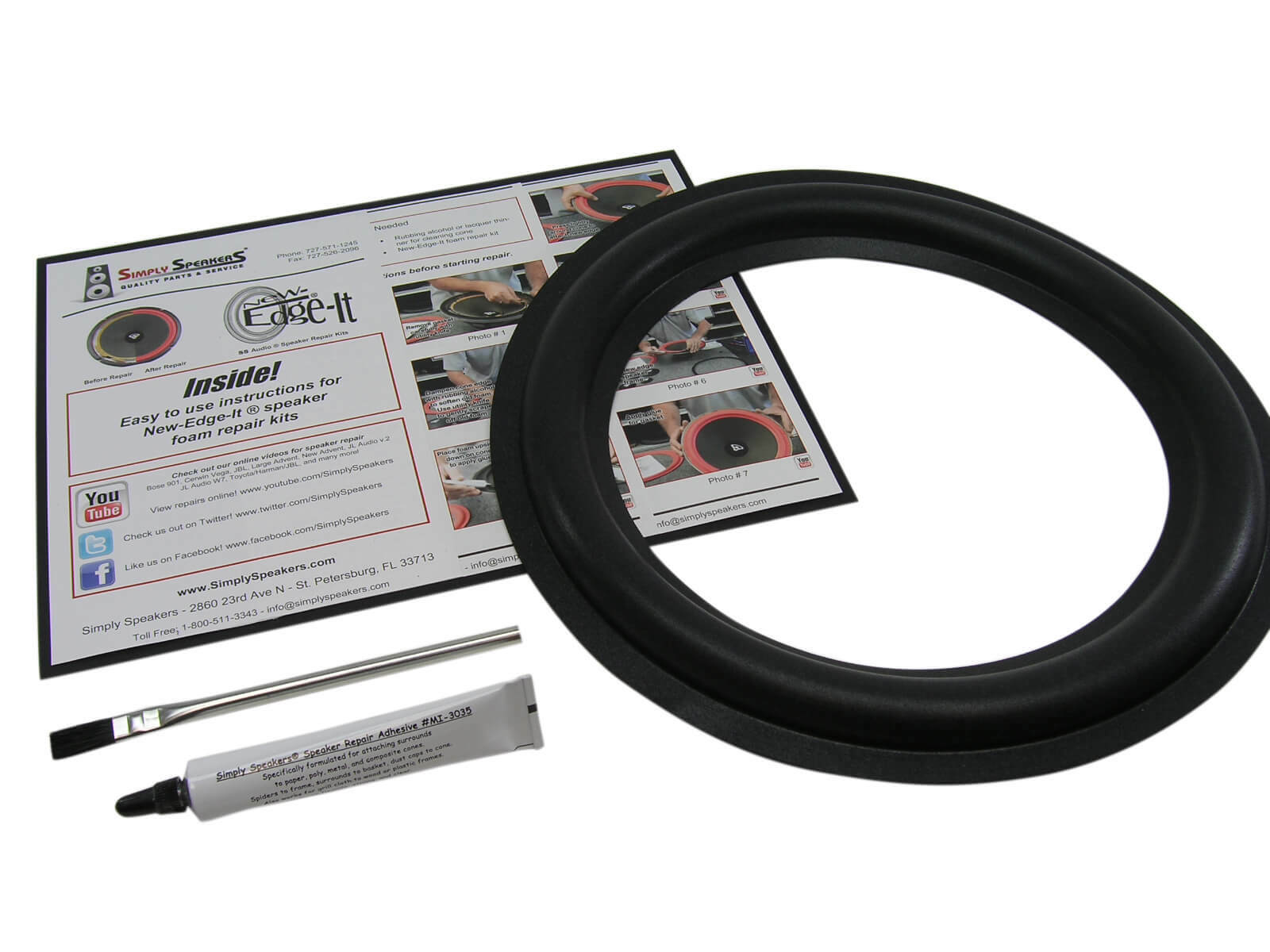 Velodyne 040528 Single 12" Foam Speaker Repair Kit FSK-12V-1 (SINGLE)