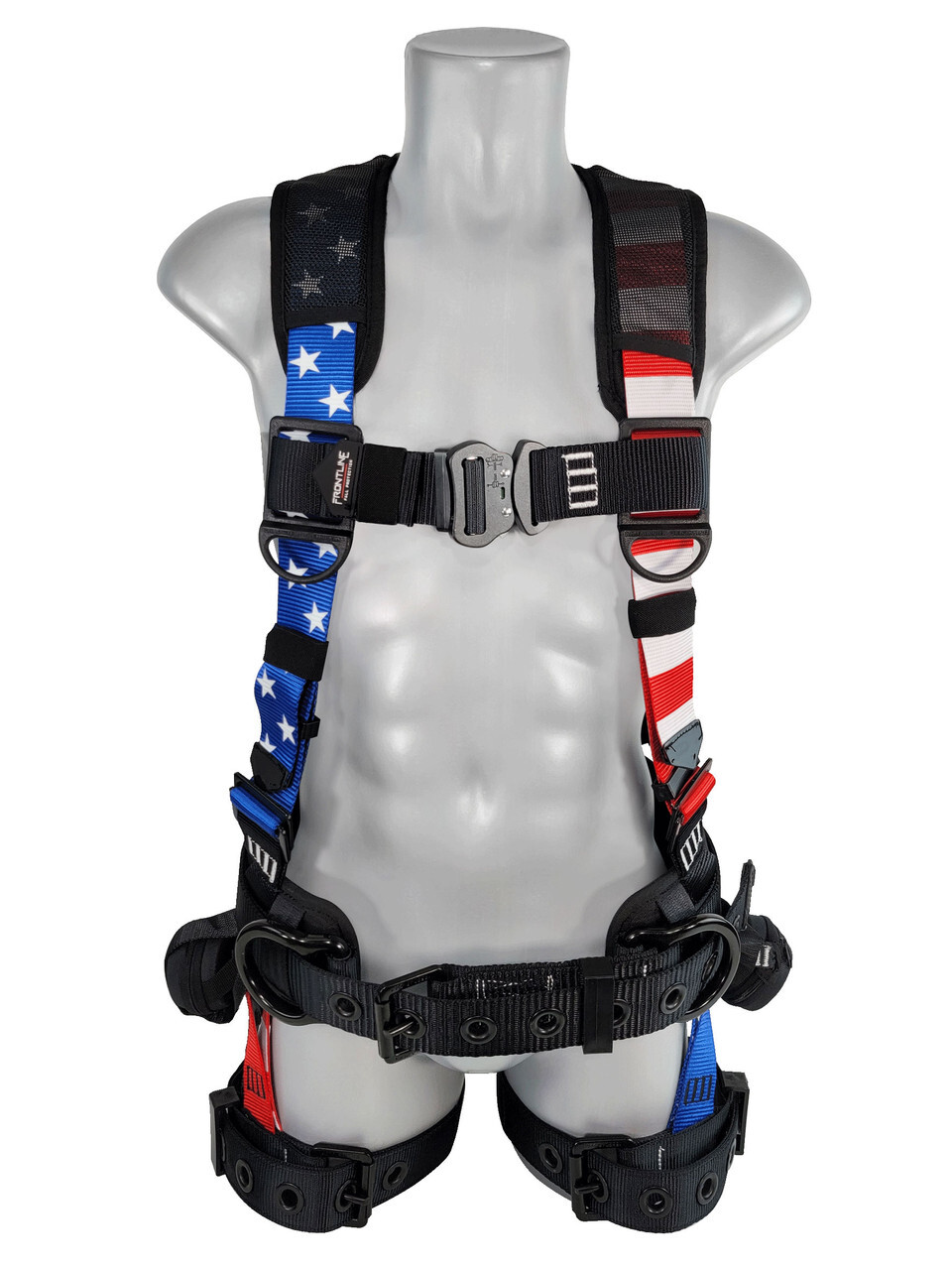 Frontline 110CTB-AM Combat™ Lite American Flag Full Body Harness all Aluminum