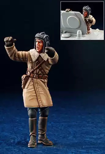 Unpainted 1/35 Resin Model soldiers commander 1pc 3775Y