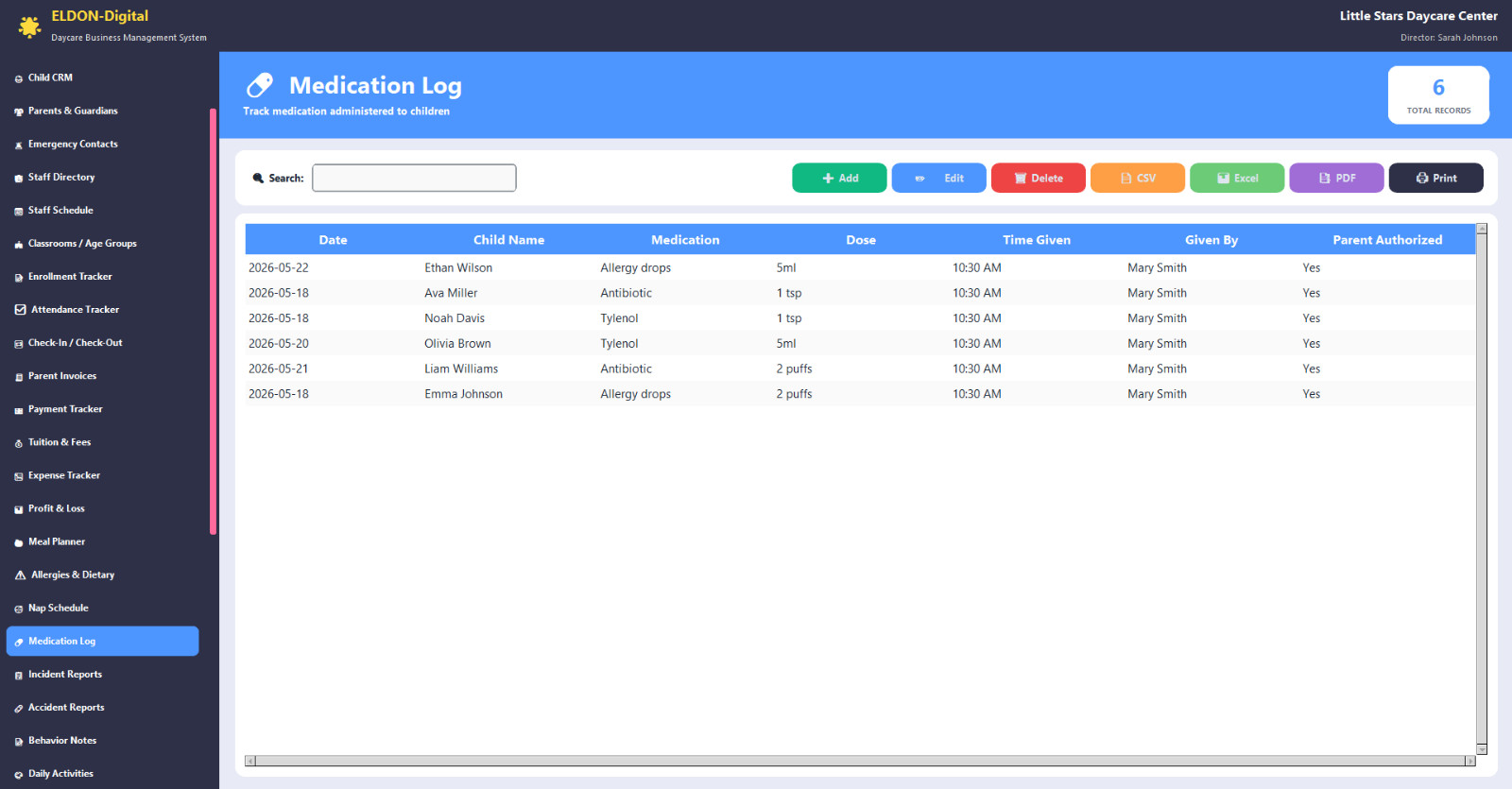 Daycare Management Software USB 💻 36 Modules Childcare Preschool Windows Mac
