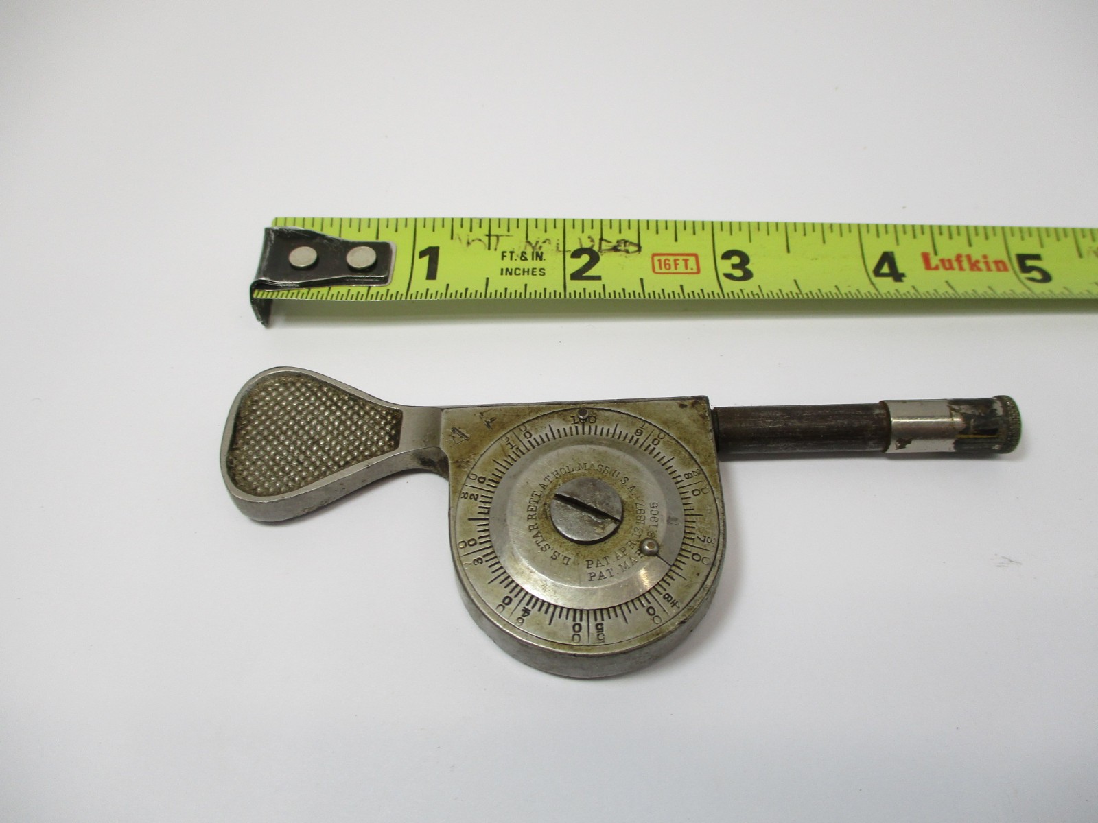 Antique STARRETT Speed Indicator Tool Machinist Tachometer Pat'd 1897 & 1905 VGC