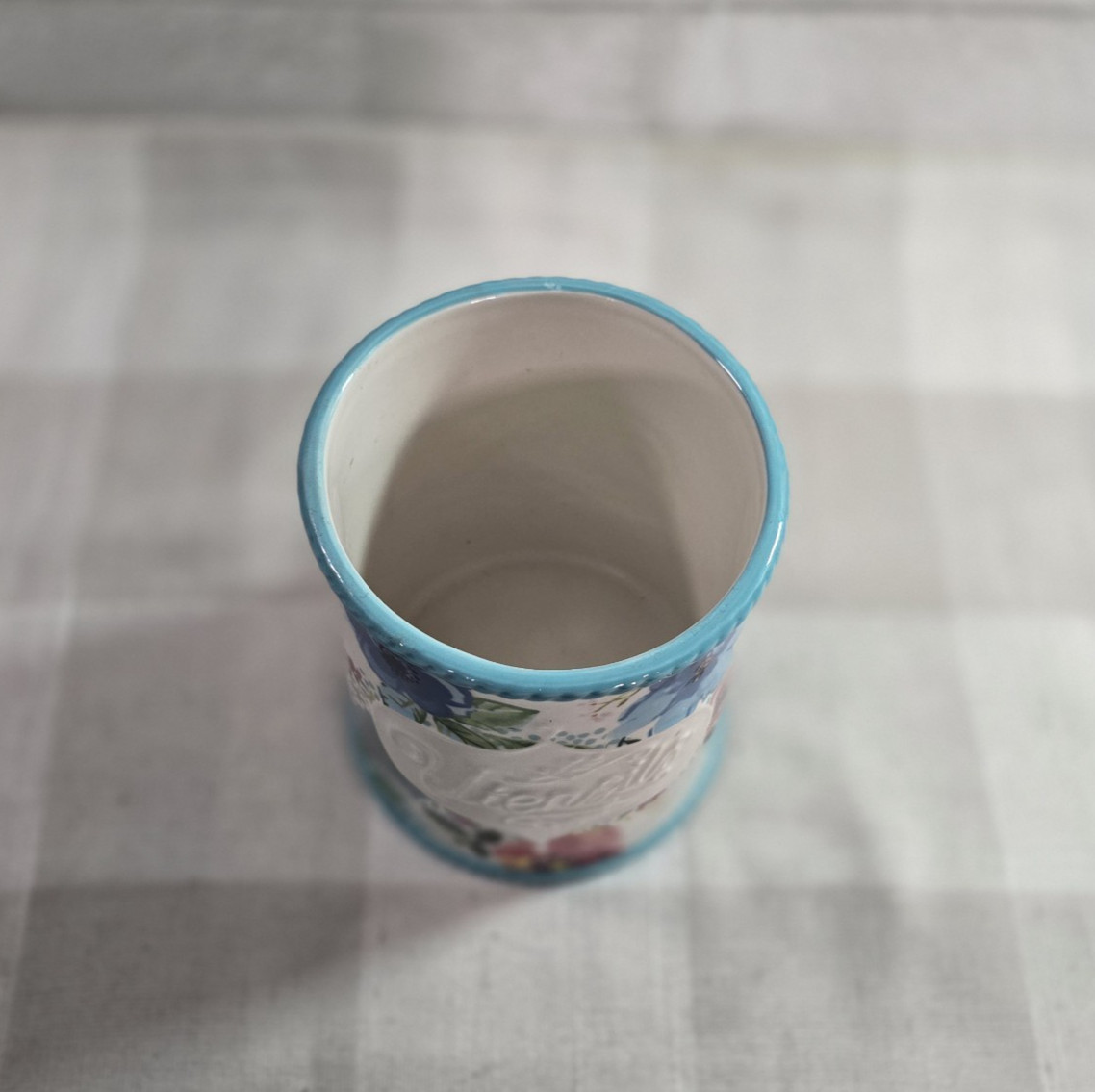 Ceramic Utensil Holder Pioneer Woman 5.5 in. Floral Mini Crock Melody Stoneware