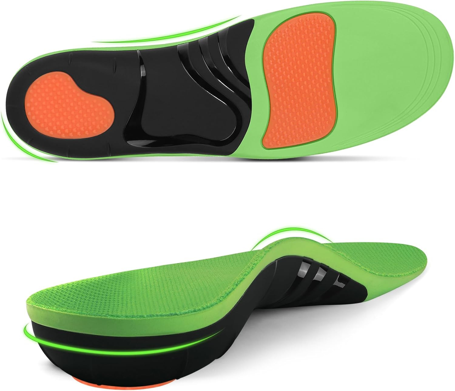 Plantar Fasciitis Insoles XL High Arch Support 220 Lb+ Heavy Duty Orthotic Inser