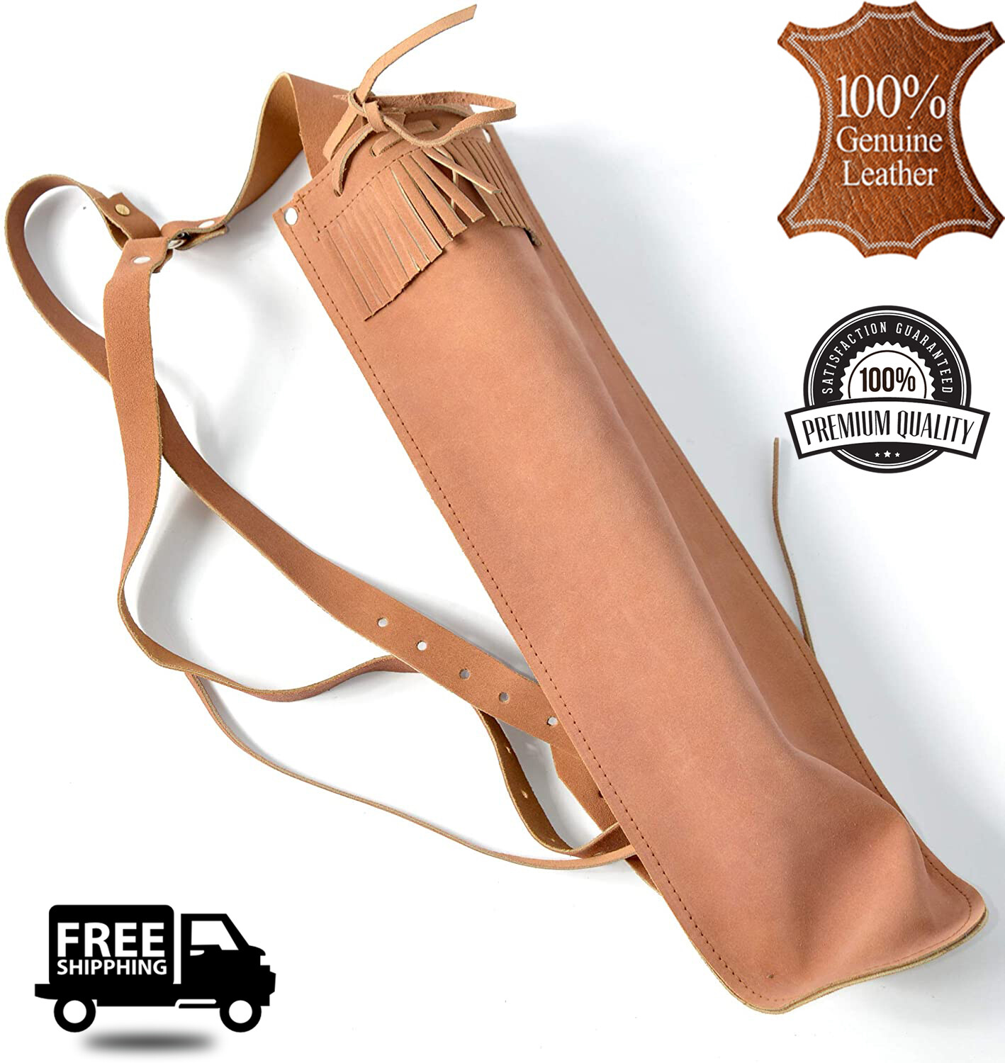 Archery Bag Hunting Arrow Quiver with Back Strap Archery Case Holder Handmade