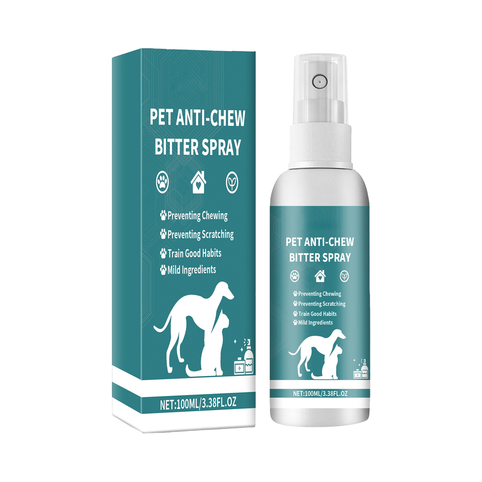 for Pet Stop Chewing Behavior Corrector Training Aid for Dog & Cat Bitter Spray