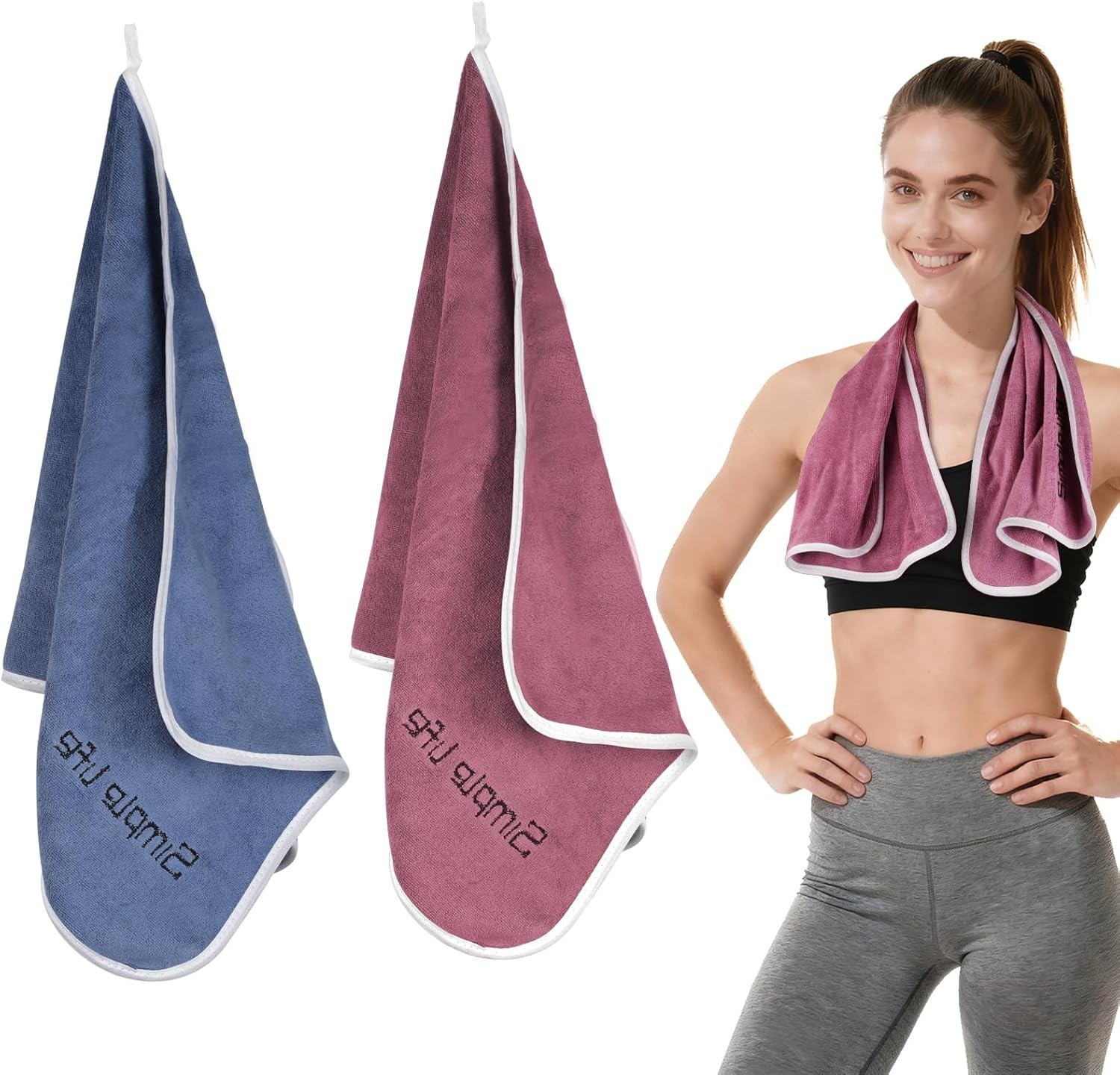 Microfiber Gym Towels, Women & Men Quick Dry Workout Towels, Super Soft Sports