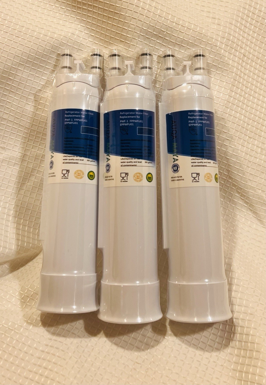 3 packs, AUQA MAYA Refrigerator Water Filter For PWF-1, FPPWFU01,  EPPWFU01