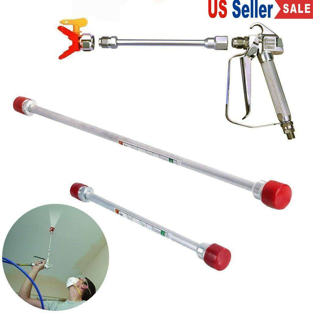 Airless Paint Sprayer Spray Gun Tip Extension Pole Rod Spray w/ 7/8" Nozzle Seat