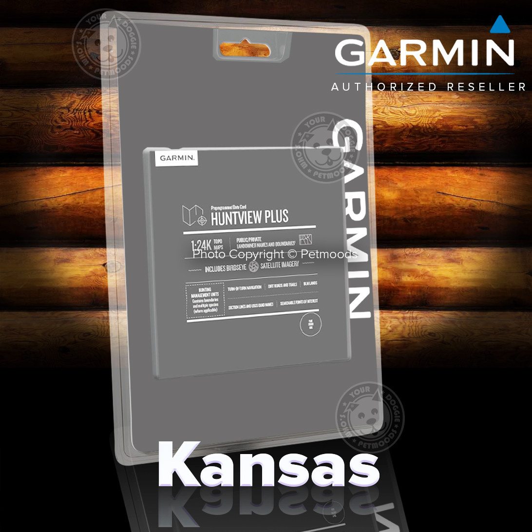 Garmin HuntView PLUS KANSAS Map - MicroSD Birdseye Satellite Imagery 24K Hunt