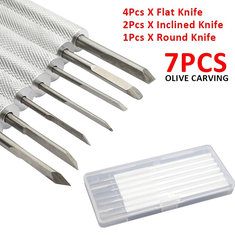 7Pcs Woodworking knives Carving Engraving Gouge Miniature Carving Knife Tools