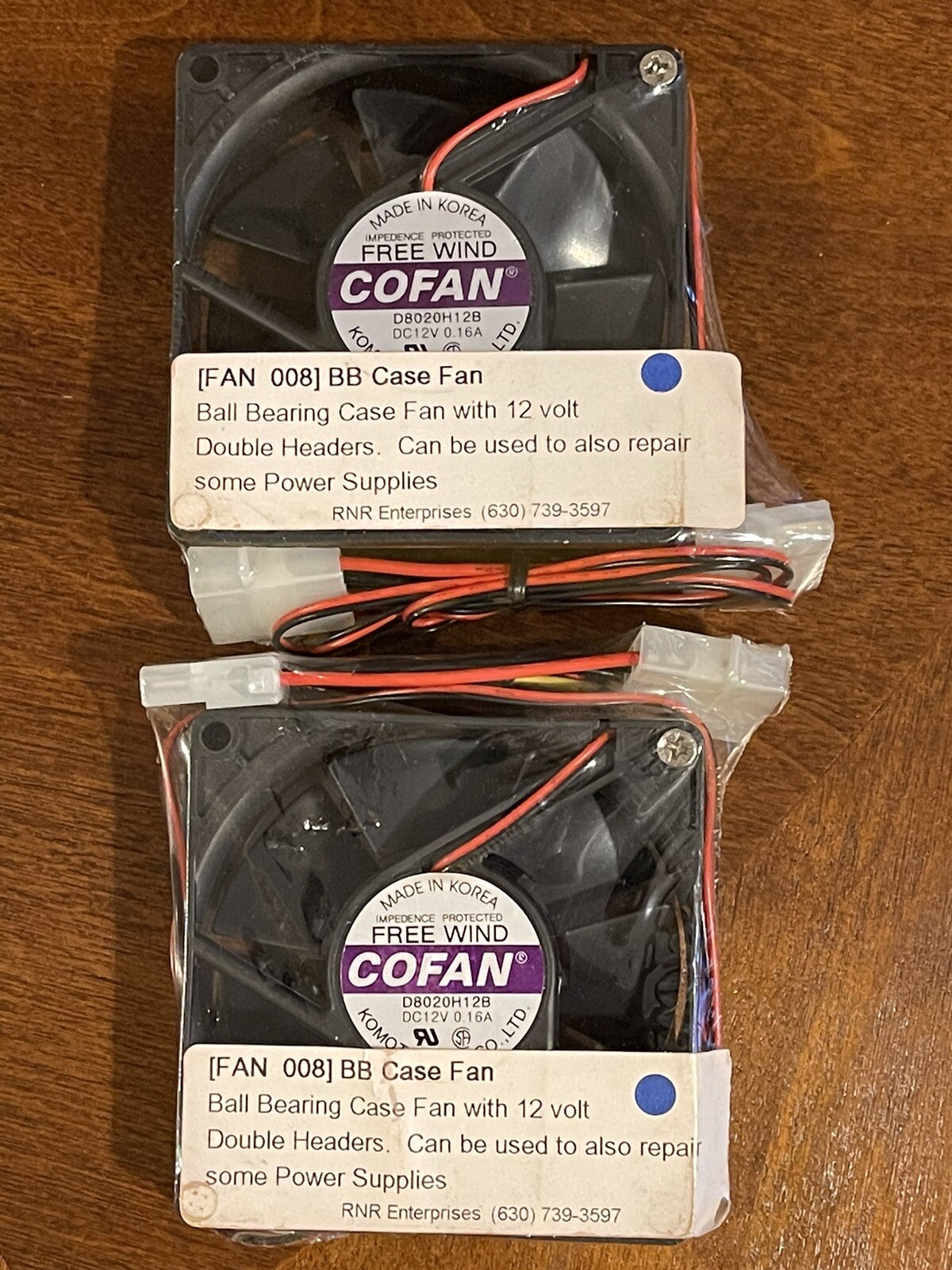 Cofan D8020H12B DC12v 0.16A ~ Computer ~ Lot of 2